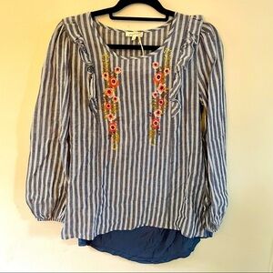 Mystree Floral Embroidered Blouse